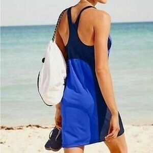 Athleta Blue Colorblock‎ Swim Beach Summer Dress Size Small